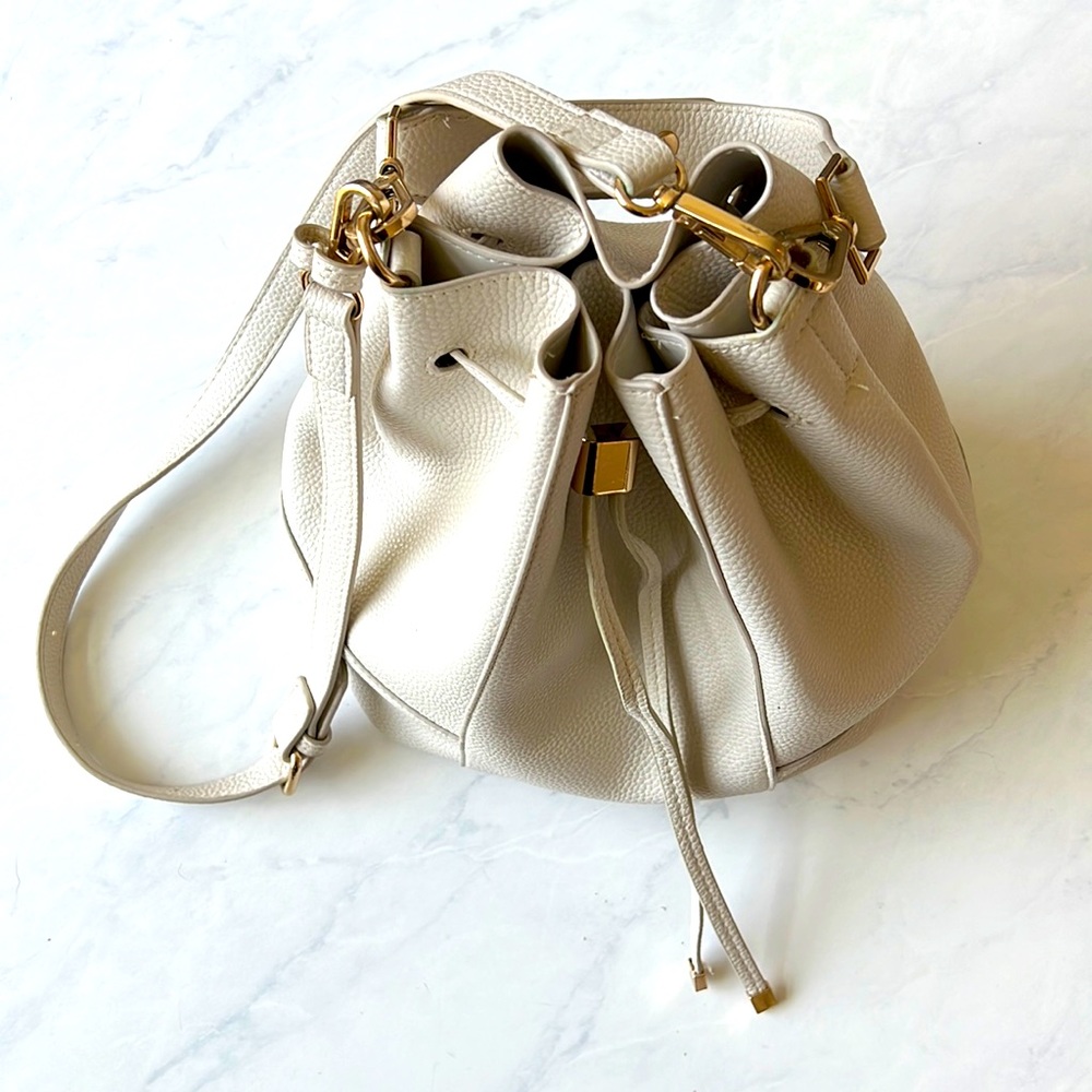 Zara leather style bucket bag